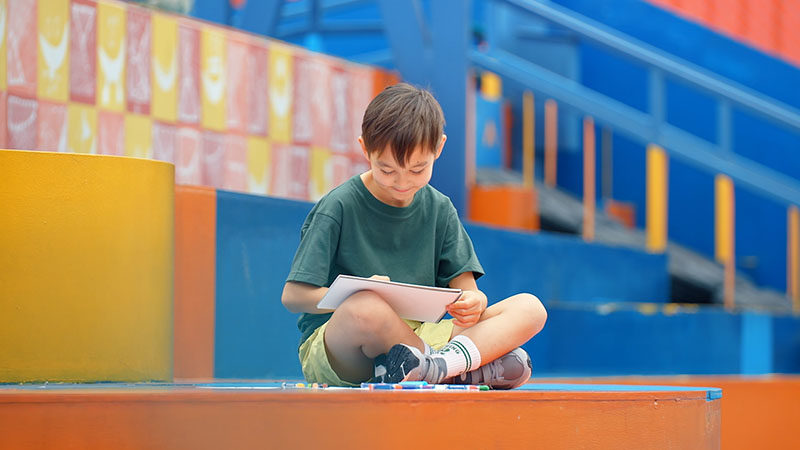 Boy Sketching in a Playground | Vikash Autar Television Program Film Director