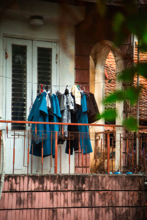 Laundry drying on balcony in Hanoi | Vikash Autar Television Program Film Director Hong Kong and Sydney